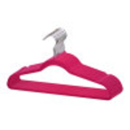 HOME BASICS 10 Piece Velvet Hanger, Fuchsia FH01148